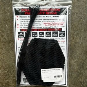 Black Grippy Stirrup Pads